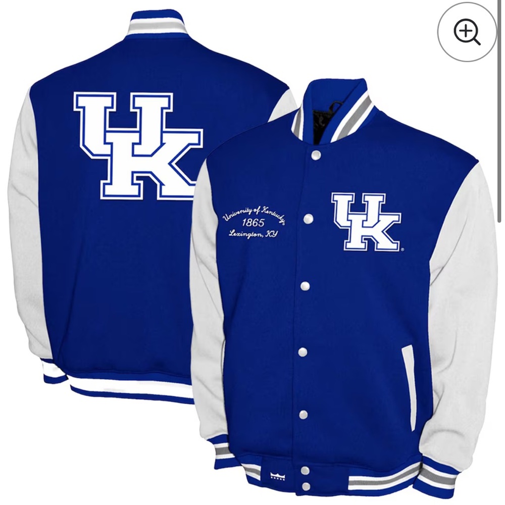 BRAND NEW Kentucky Wildcats Franchise Club Fleece Varsity Full-Snap Jacket